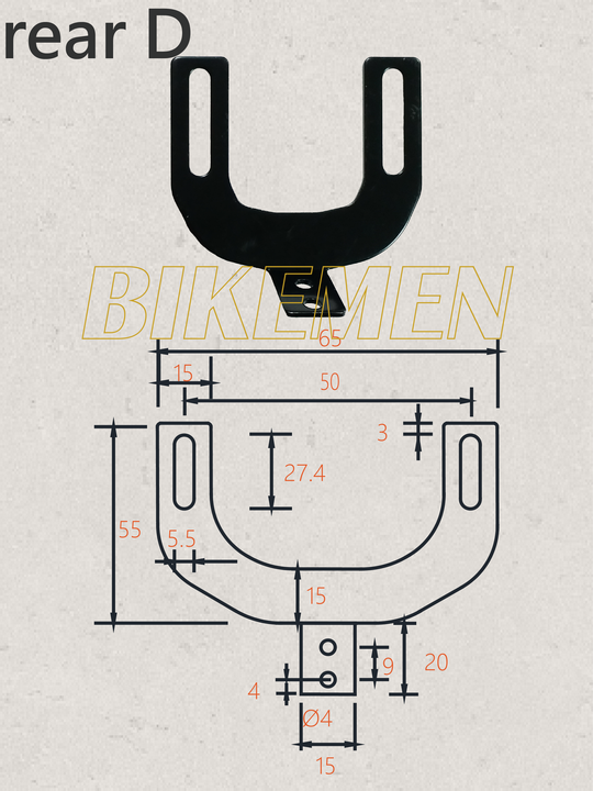 REAR BIKE RACK HANGER D REAR BIKE RACK HANGER D