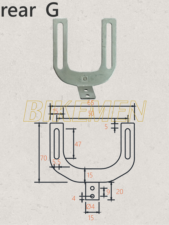 REAR BIKE RACK HANGER G