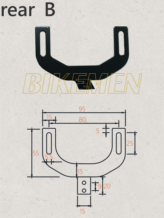 REAR BIKE RACK HANGER B