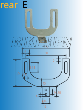 REAR BIKE RACK HANGER E